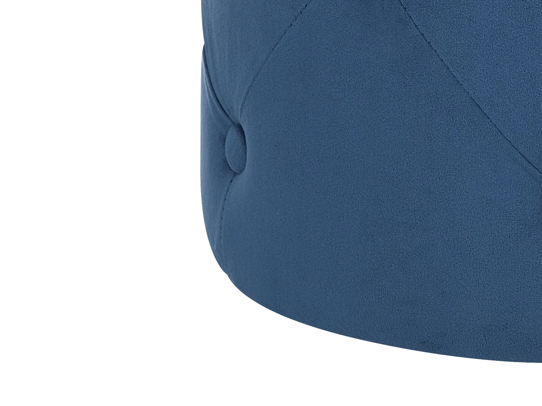 Poef COROLLA Fluweel Donkerblauw