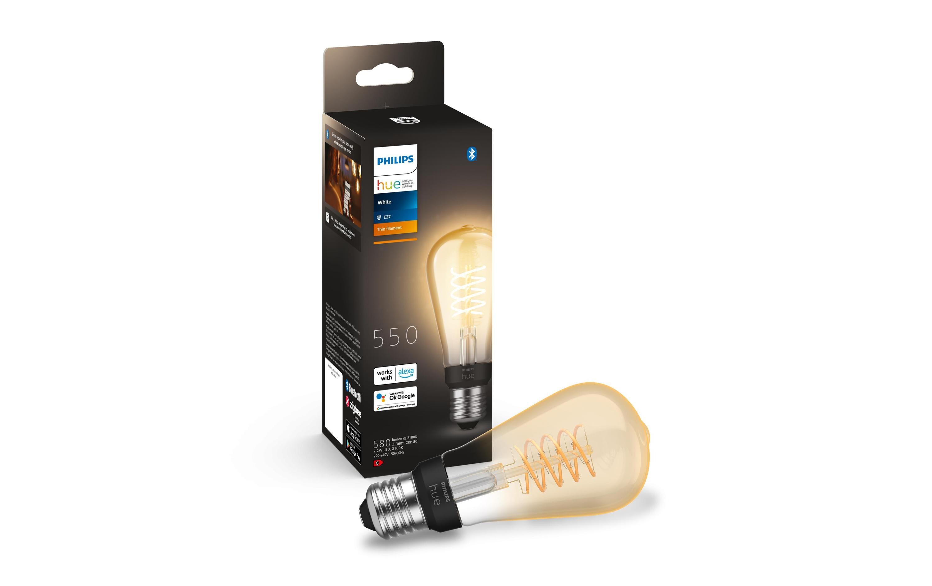 Leuchtmittel White E27 Einzelpack Edison Filament 550 lmFilament-Leuchtmittel mit E27 Sockel