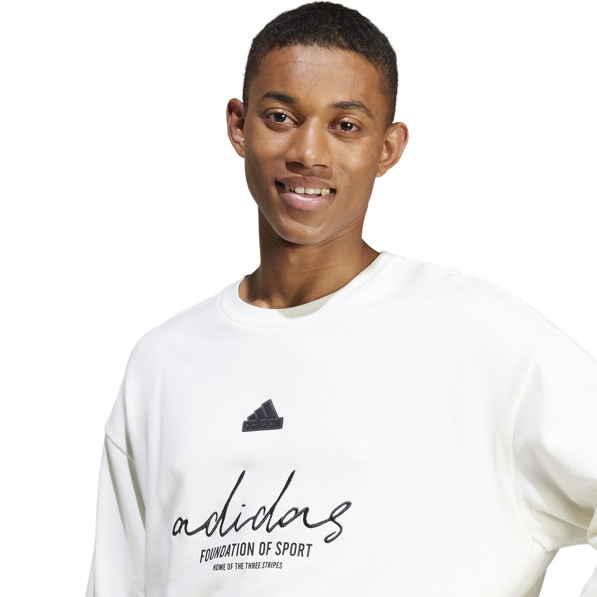 Suéter adidas Performance com gola redonda e logo duplo