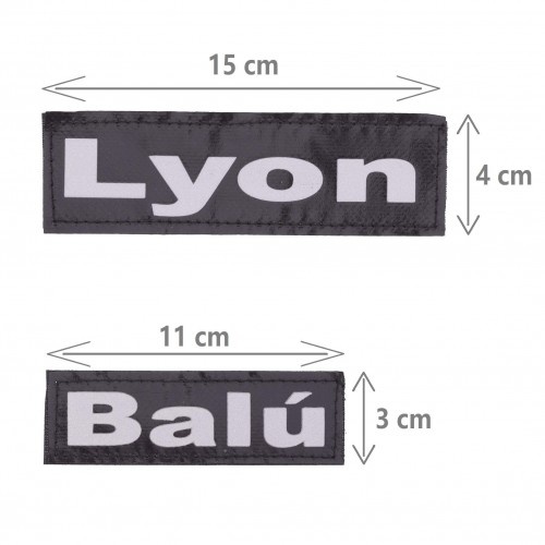 Pacote de plaquinhas de identificação para cães Super Doggy Reflective e personalizáveis