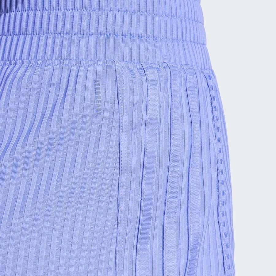 Adidas Short taille haute bords-côtes 3 bandes ton sur ton Pacer All Gym Seasonal