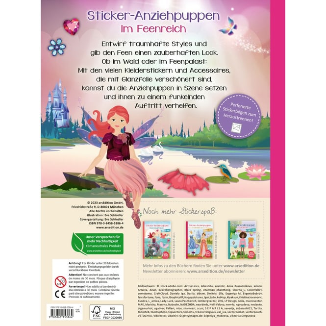 Sticker-Anziehpuppen - Im Feenreich - Metallic