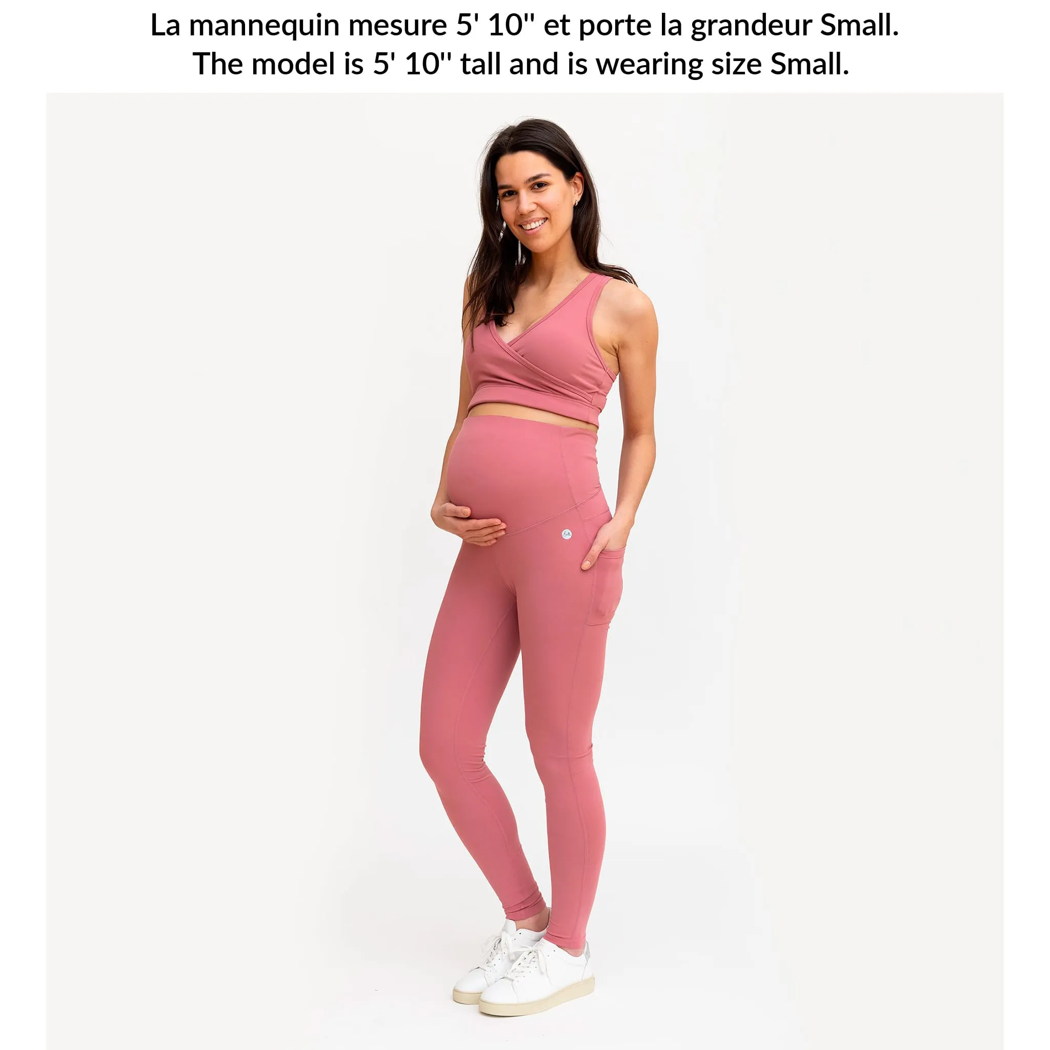Bella Maternité Legging Athlétique Rose
