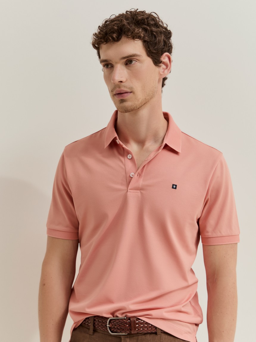 Polo de manga curta regular fit