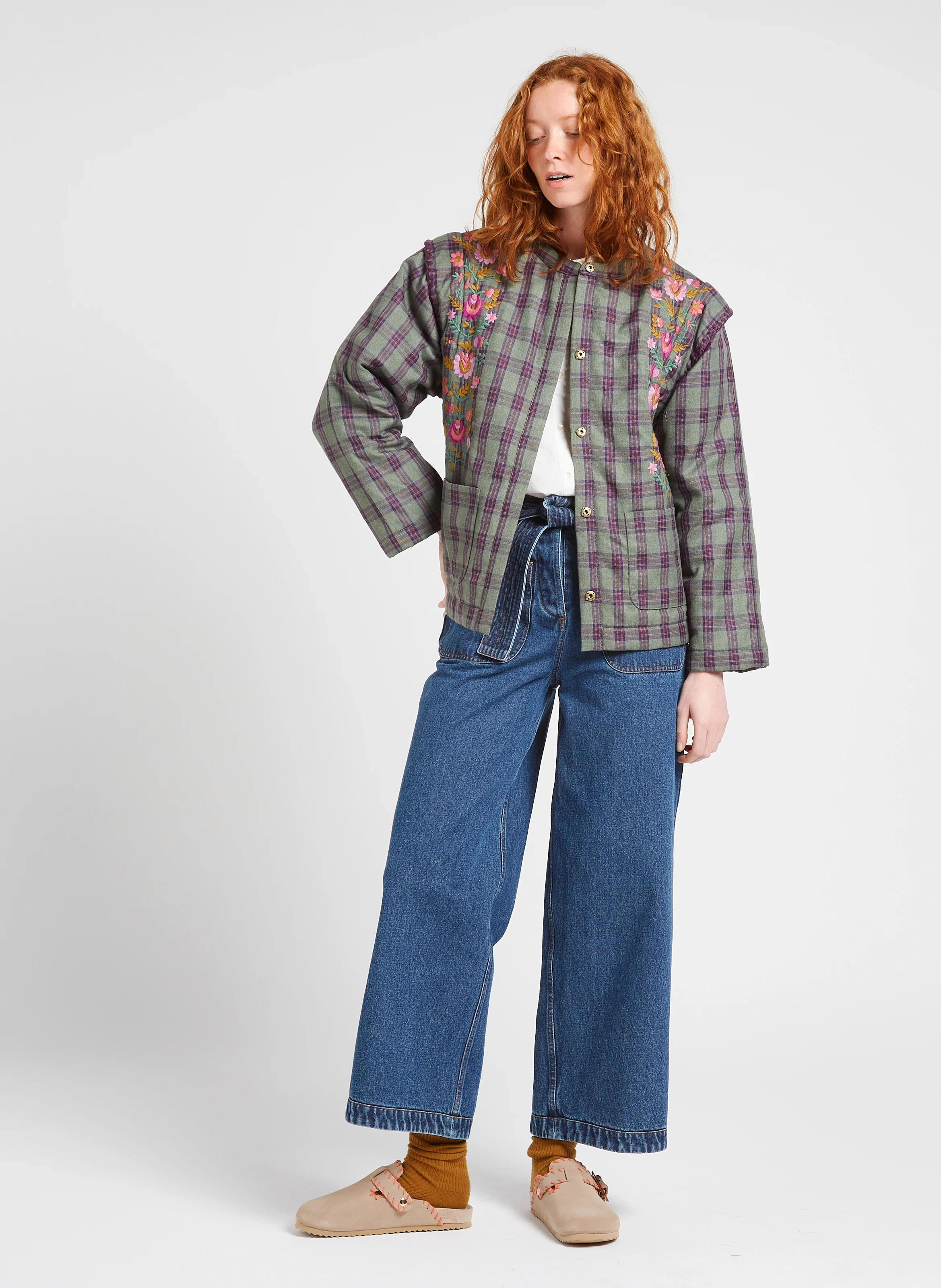 DOILLON - Jean large en coton | Bleu