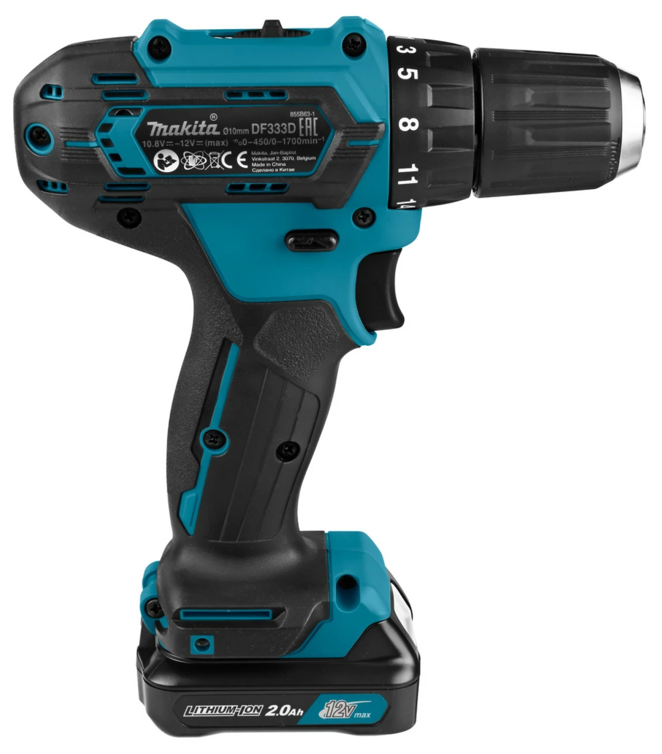 Makita DF333DSA 12V Max Li-Ion accu boor-/schroefmachine set (1x 2.0Ah accu) in Mbox
