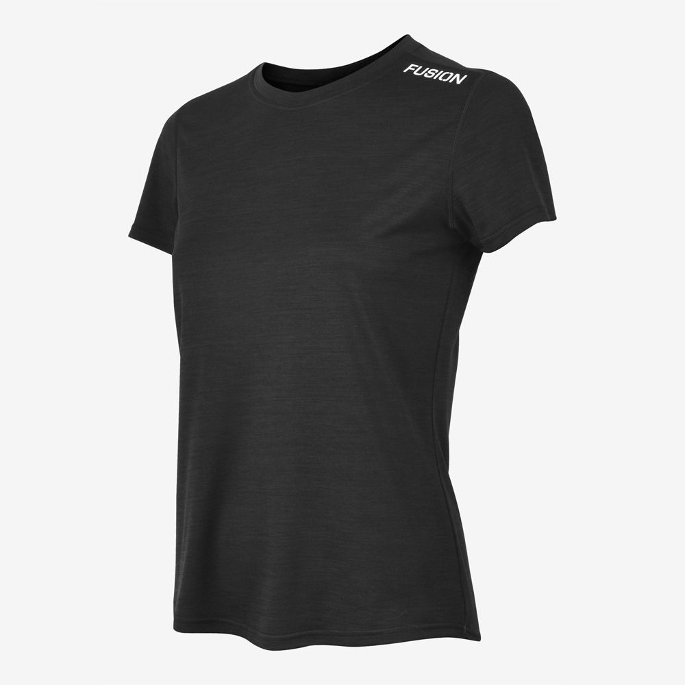 fusion c3 loebe t shirt dame 243 0274 black