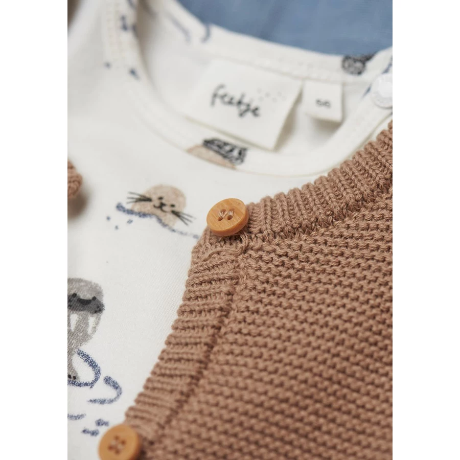 Feetje Strickjacke Cool As Ever Taupe