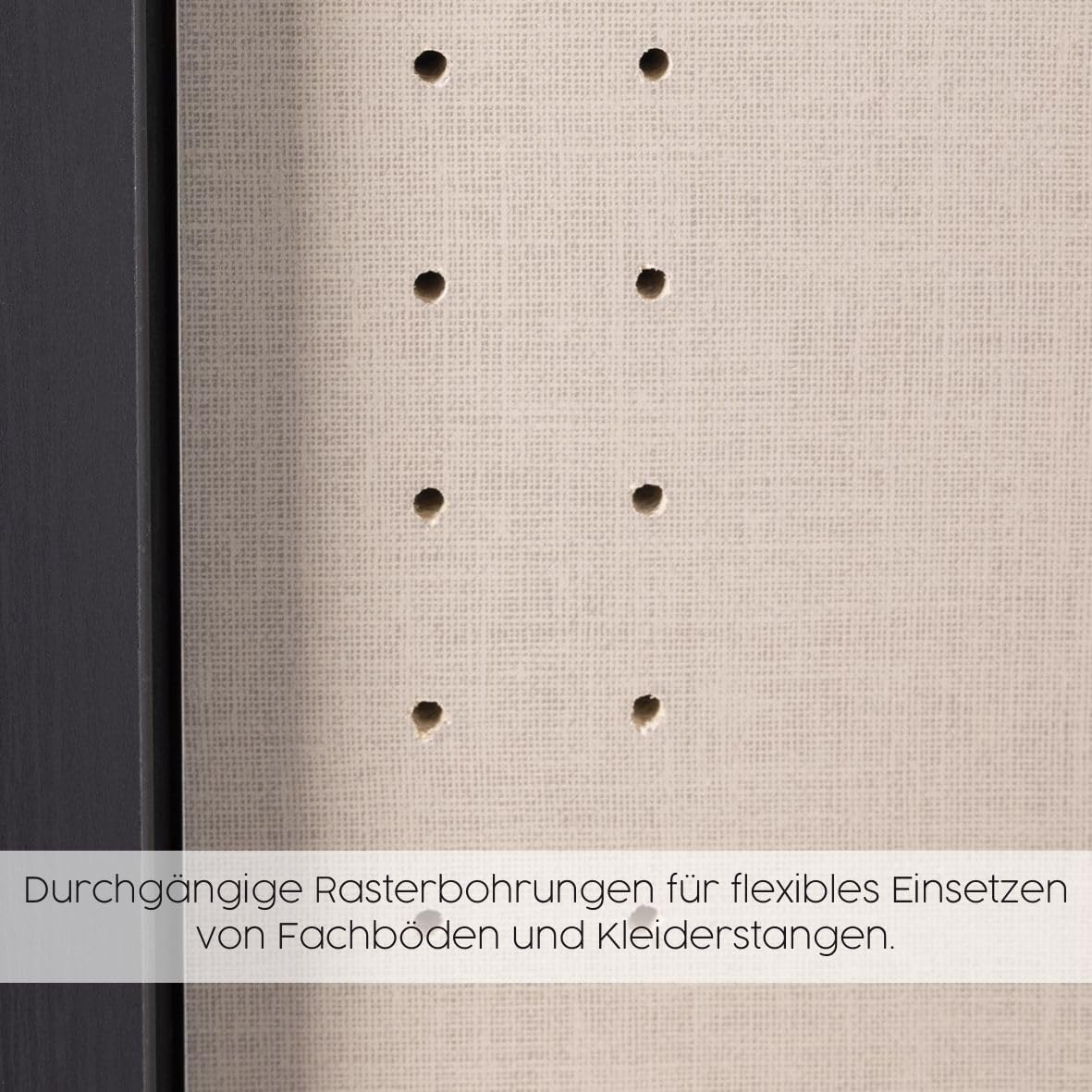 Rauch Möbel Kronach Schrank Schwebetürenschrank, 2-türig, Grau metallic, Schwarz, mit 1 Spiegel, inkl. Zubehörpaket Basic 2 Kleiderstangen 2 Einlegeböden, BxHxT 218x210x59 cm
