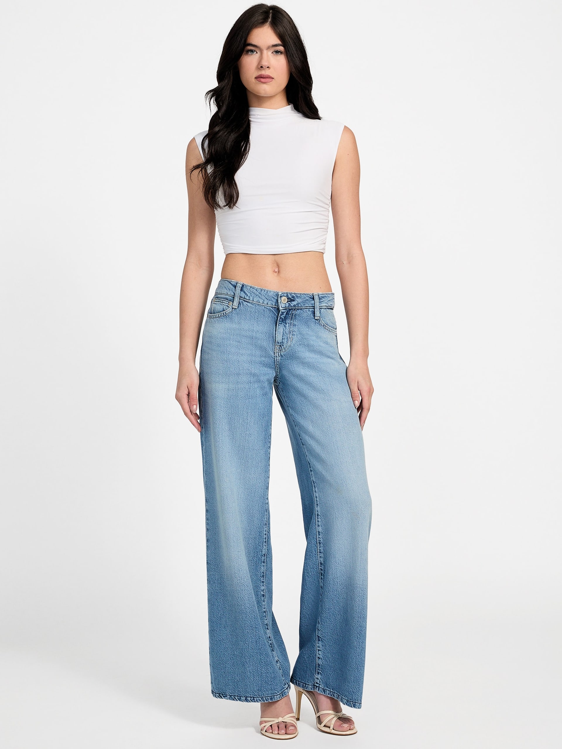 Calça jeans palazzo ecológica e sexy