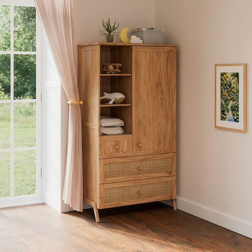 Armoire 1 porte MARELIA BOIS Naturel - THEO
