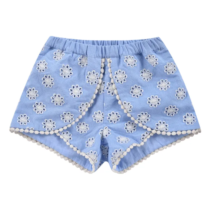 Louise Misha Short Asya Broderie Anglaise | Bleu ciel