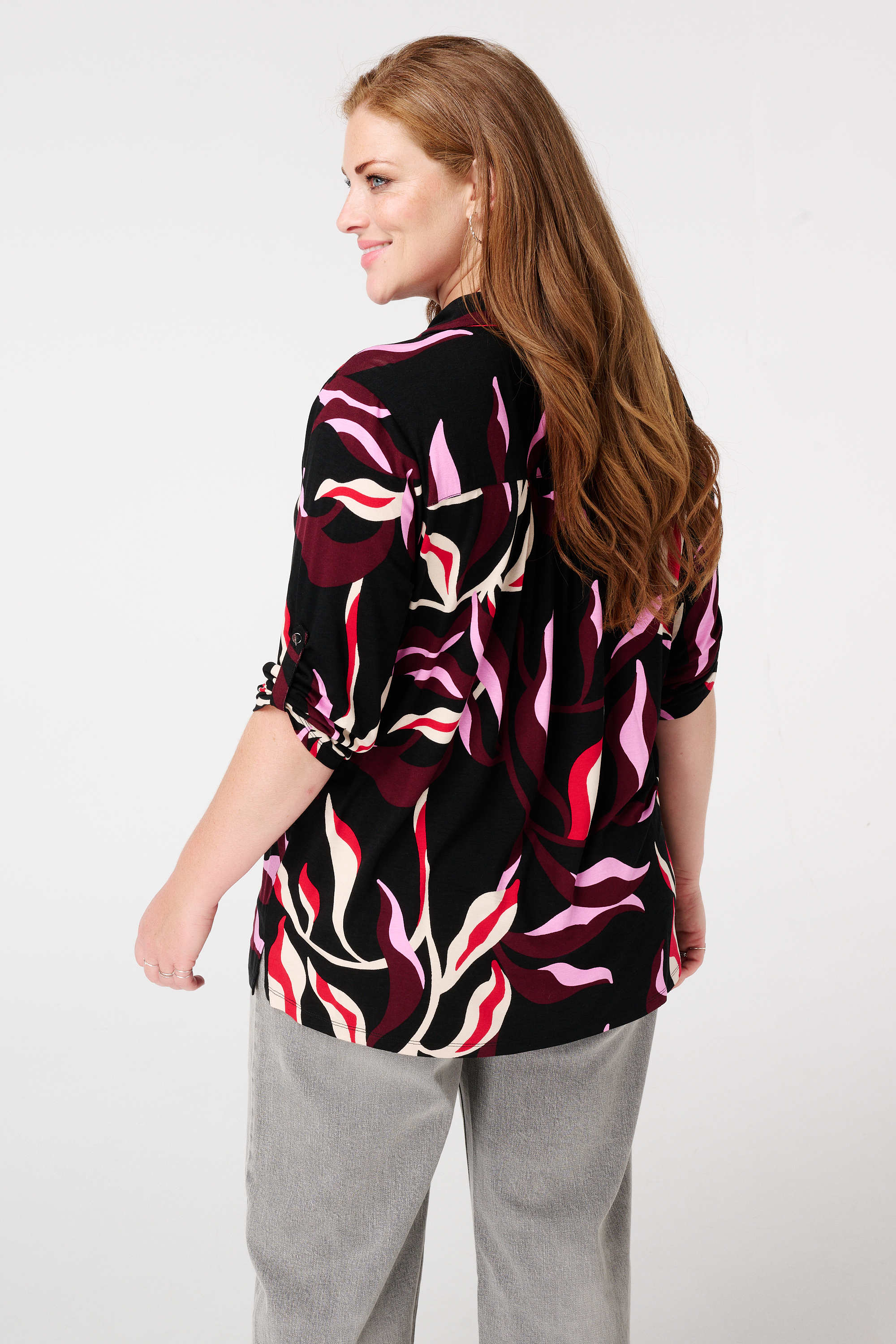 Jersey top met print Multi Pink