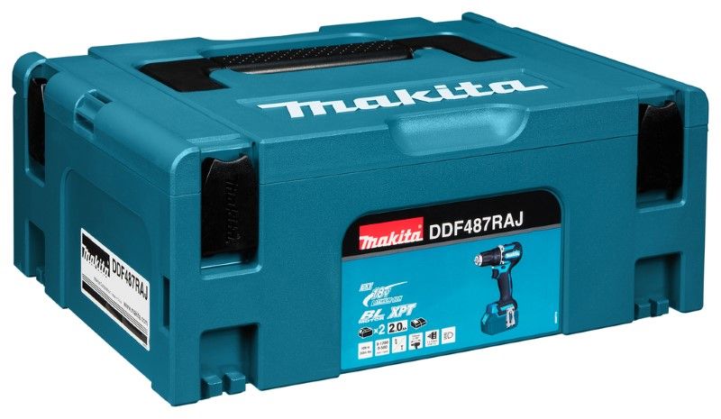 Makita DDF487RAJ 18V Li-ion accu boor-/schroefmachine set (2x2.0 Ah) in Mbox