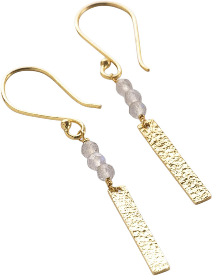 A Beautiful Story Bar Labradorite Earrings GP Gold