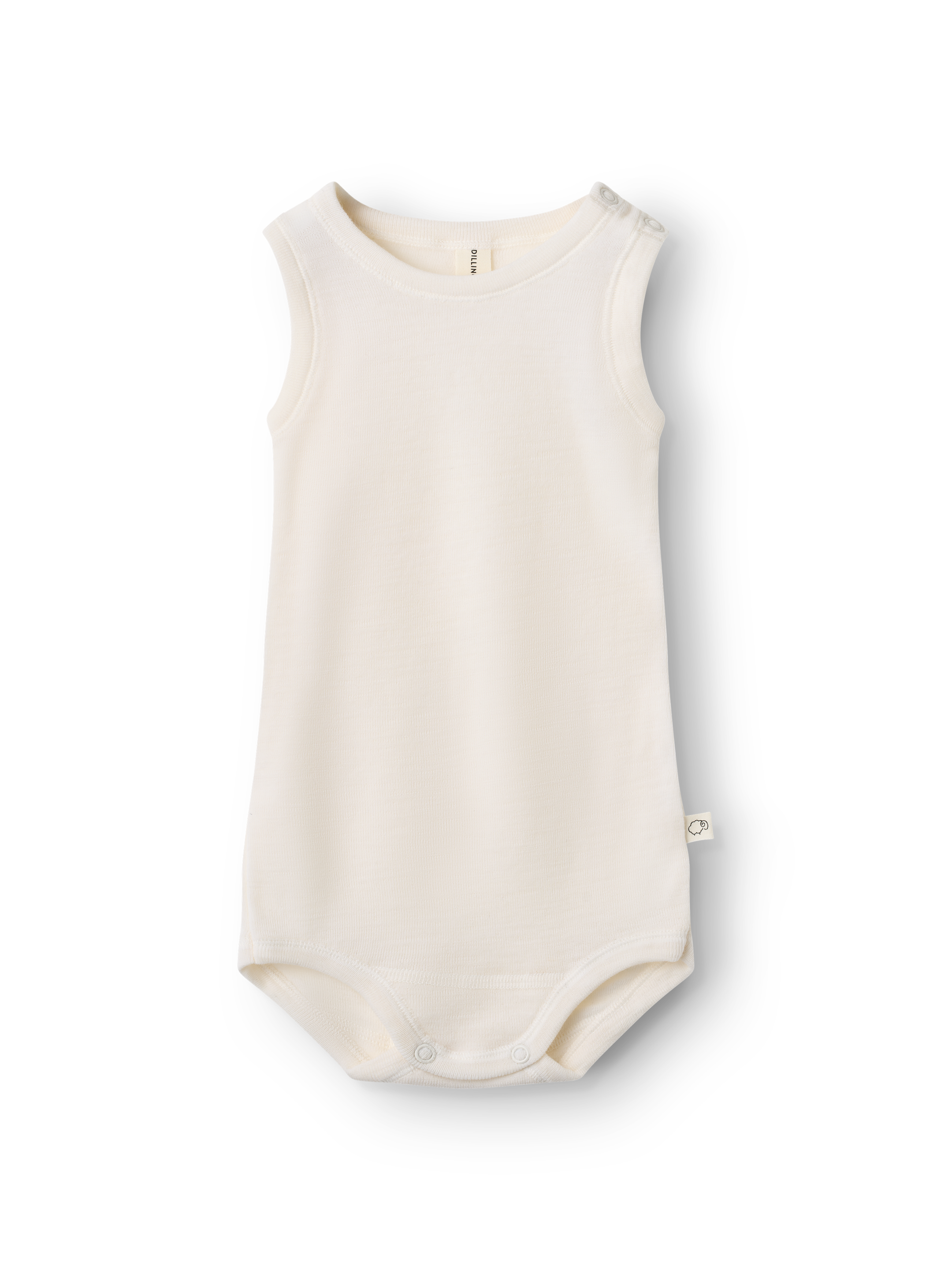 Romper zonder mouw van merinowol voor baby's
