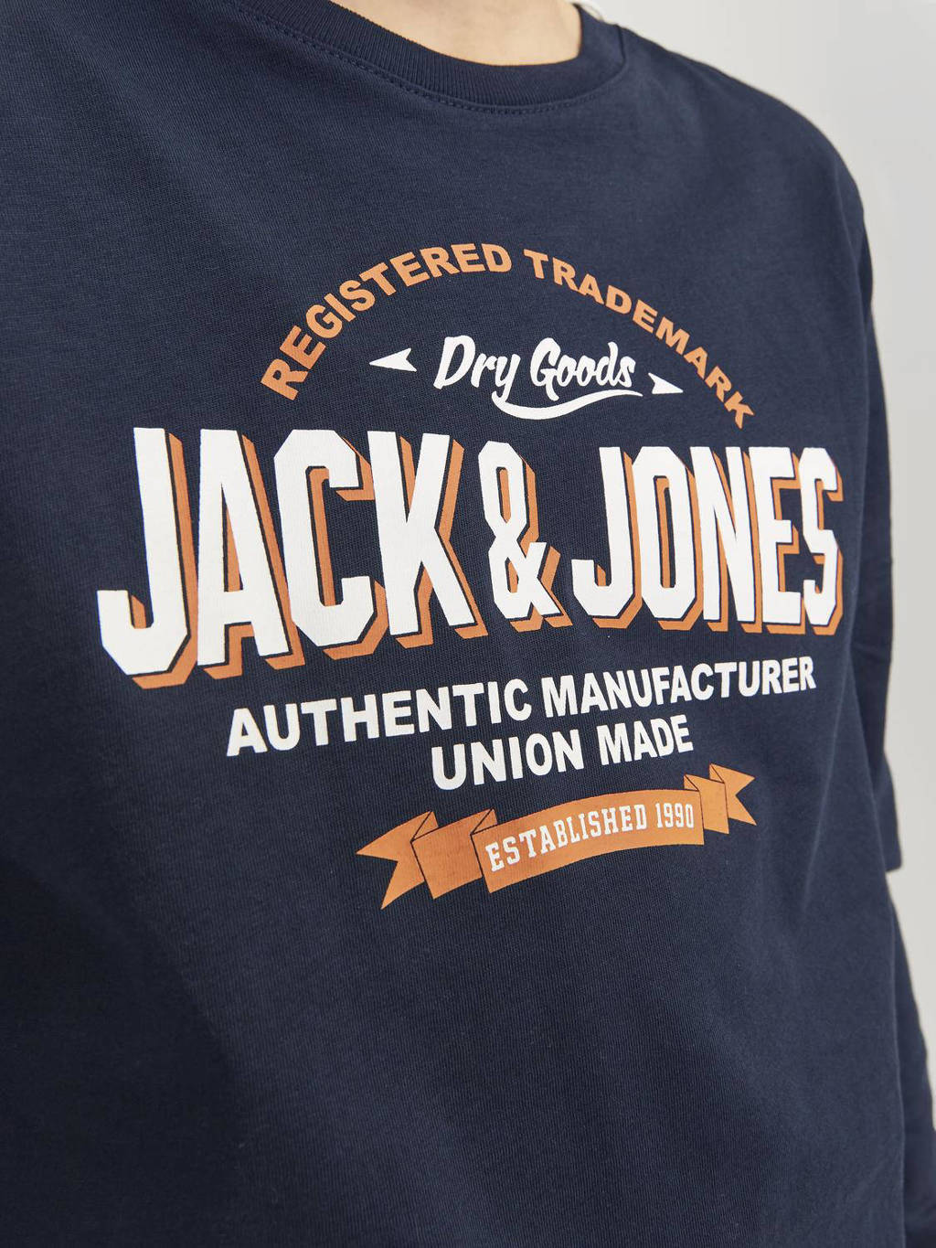 JACK & JONES longsleeve JJELOGO met logo wit