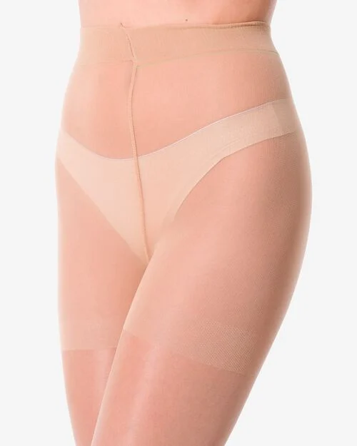 2 collants brillants 15 deniers poudre