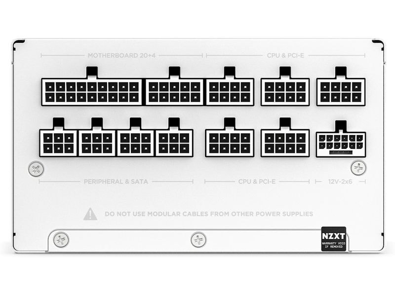 NZXT Netzteil C1200 Gold 1200 W, Weiss 1200 Watt 80 PLUS Gold Vollmodulares ATX-Netzteil
