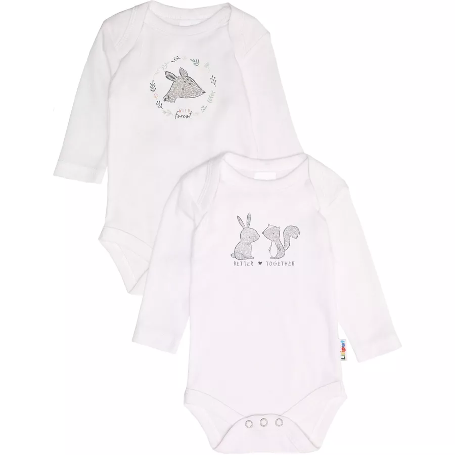 Liliput Langarmbody 2er-Pack Wild Forest  better together weiß