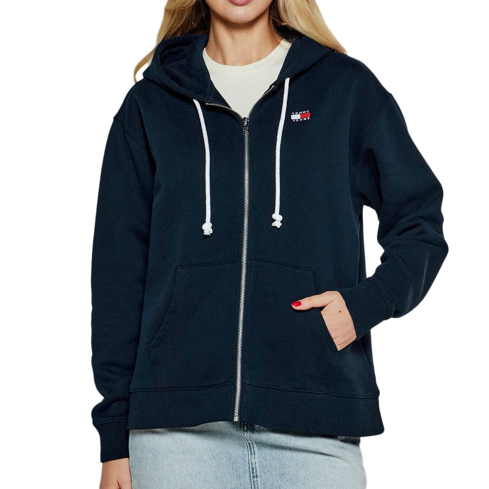 Tommy Hilfiger Sweat Zippé Marine Femme Tommy Hilfiger Blocking