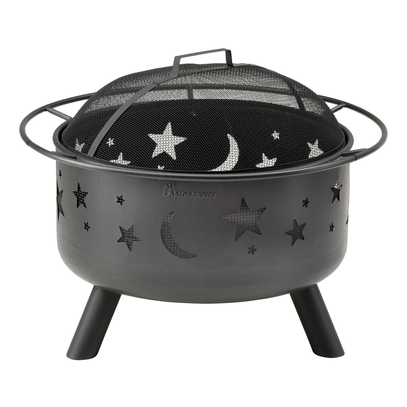 Landmann Feuerkorb 11811 Stars & Moon rund 75cm schwarz