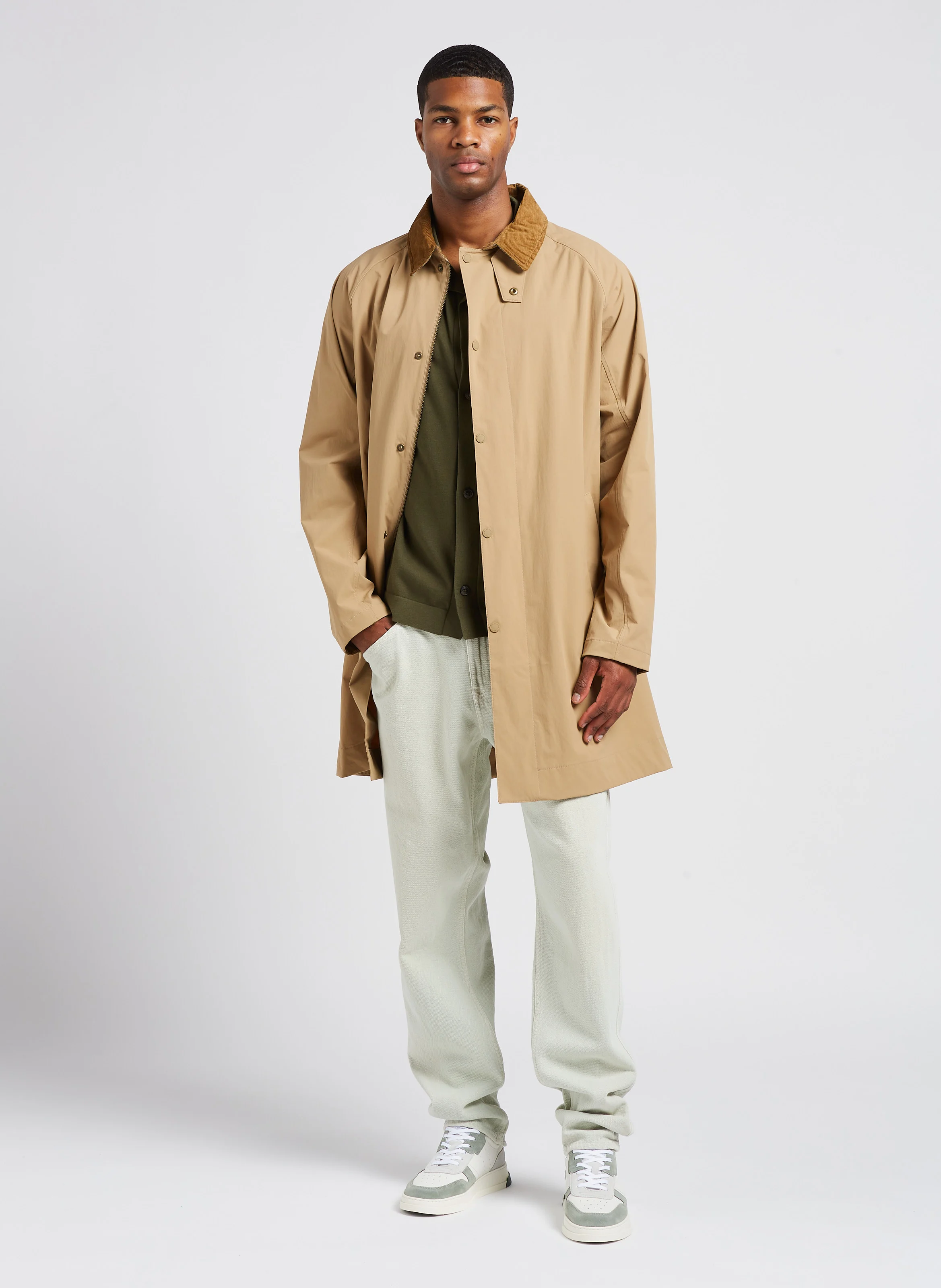 ASHI - Imperméable col classique| Marron