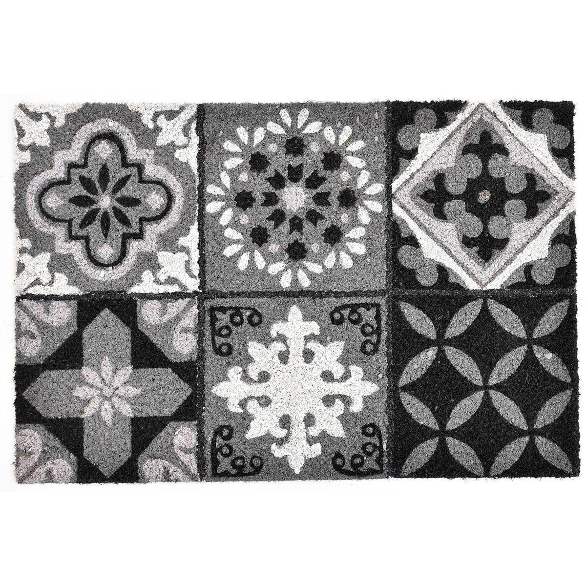 TAPIS IMP EMILIE 40X60CM COCO GRIS