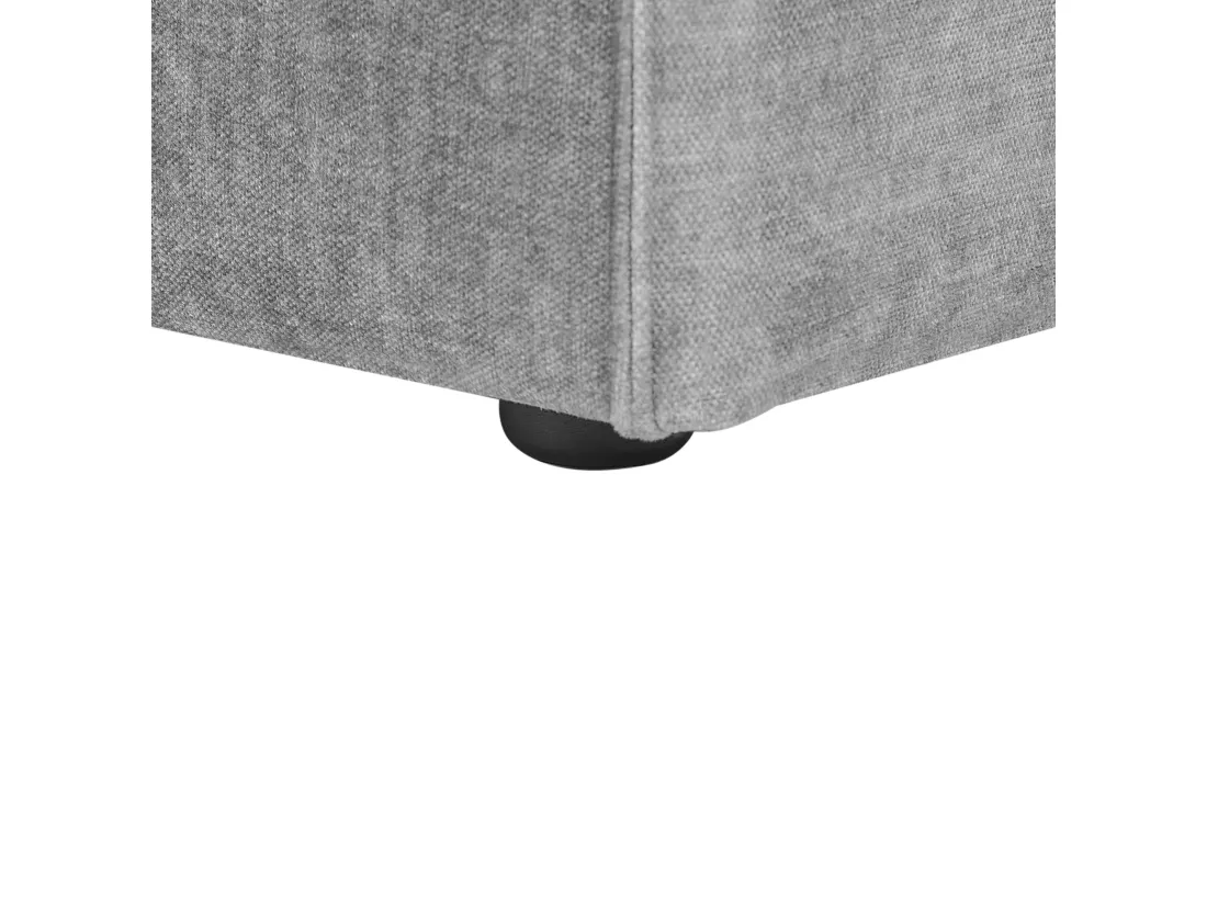 Chaise longue côté droit en tissu gris HELLNAR