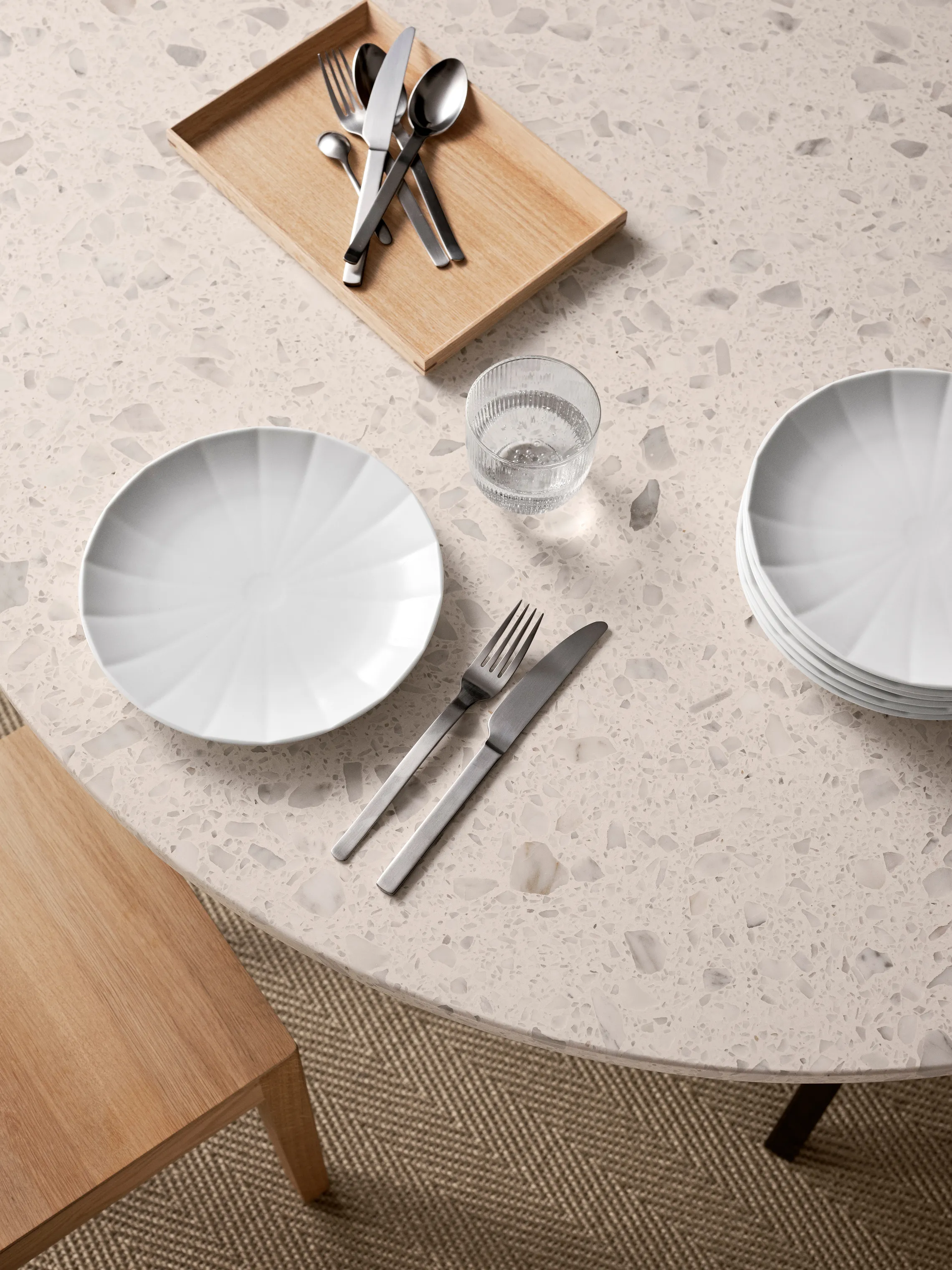 Royal Copenhagen Hvid Facet Tallerken