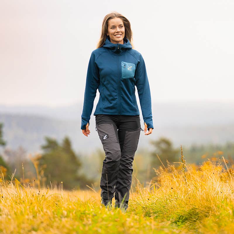 Evolution Stretch Fleece Hoodie Dame Moonlit Ocean/Stellar