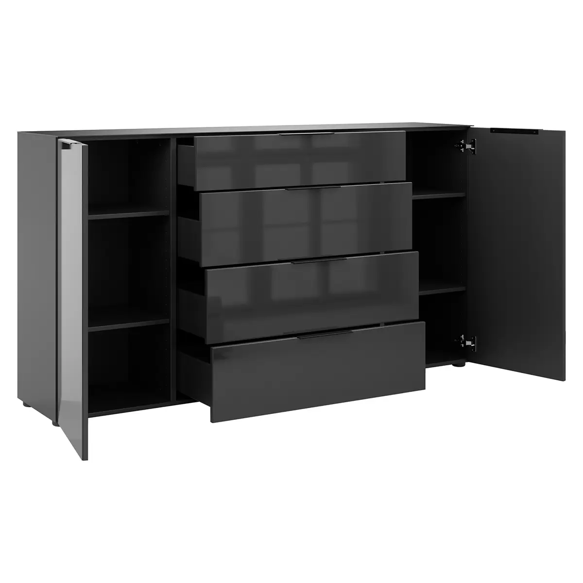 Kommode 2T4S Style Schwarz
