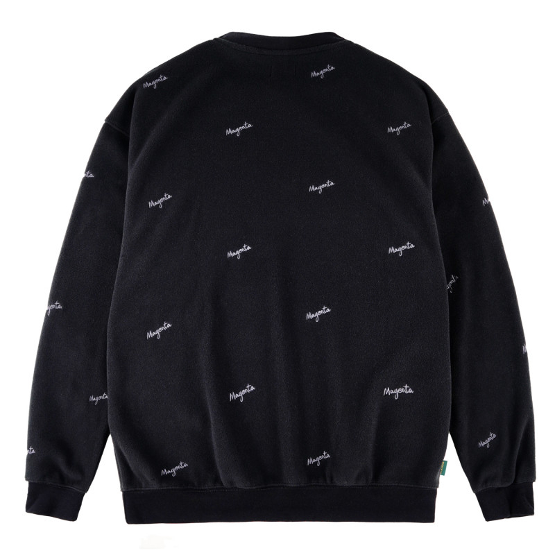 Pull col rond en polaire LOOP - Noir
