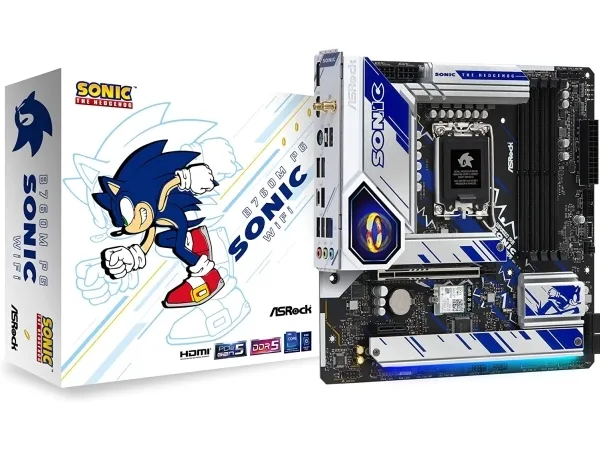 ASRock B760M PG Sonic WiFi - Bundkort - micro ATX - LGA1700 sokkel - B760 Chipset - USB-C 3.2 Gen2, USB 3.2 Gen 2, USB 3.2 Gen 1 - 2.5 Gigabit LAN, Wi-Fi 6E, Bluetooth - onboard grafik (CPU påkrævet) - HD Audio (8-kanaler)