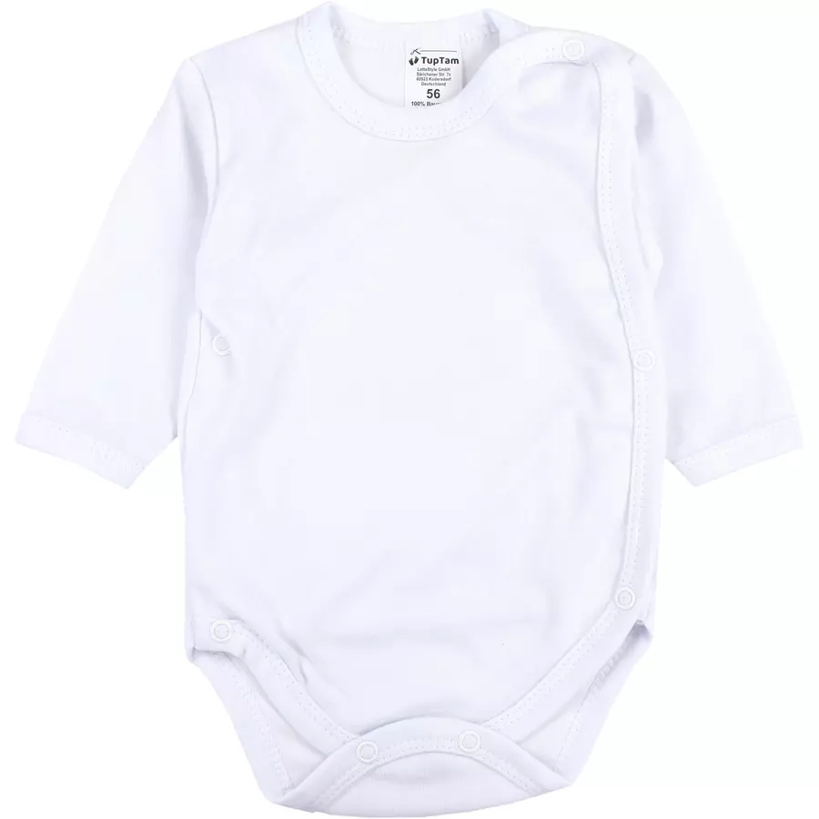 TupTam Baby Langarm Wickelbody im 5er Set weiß