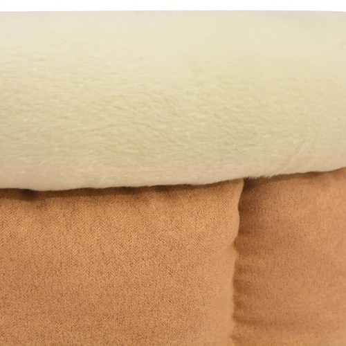 Cama redonda para animais de estimação, bege