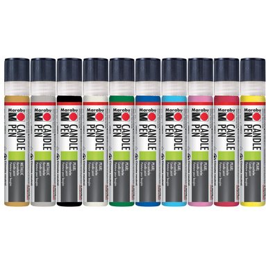 Peinture pour bougies 'Candle Pen', set de 10