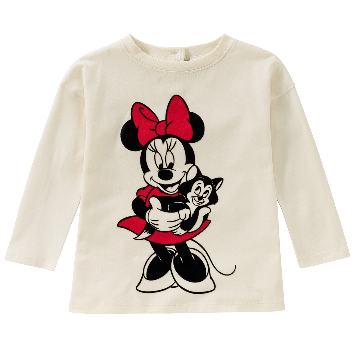 Topolino Minnie Maus Langarmshirt mit großem Print creme