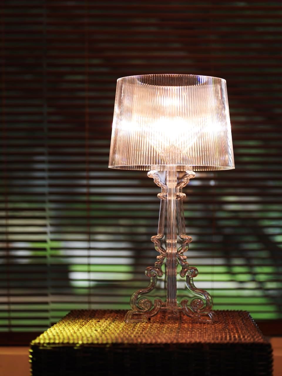 Kartell Bourgie, Tischleuchte, Dimmer, Kristall