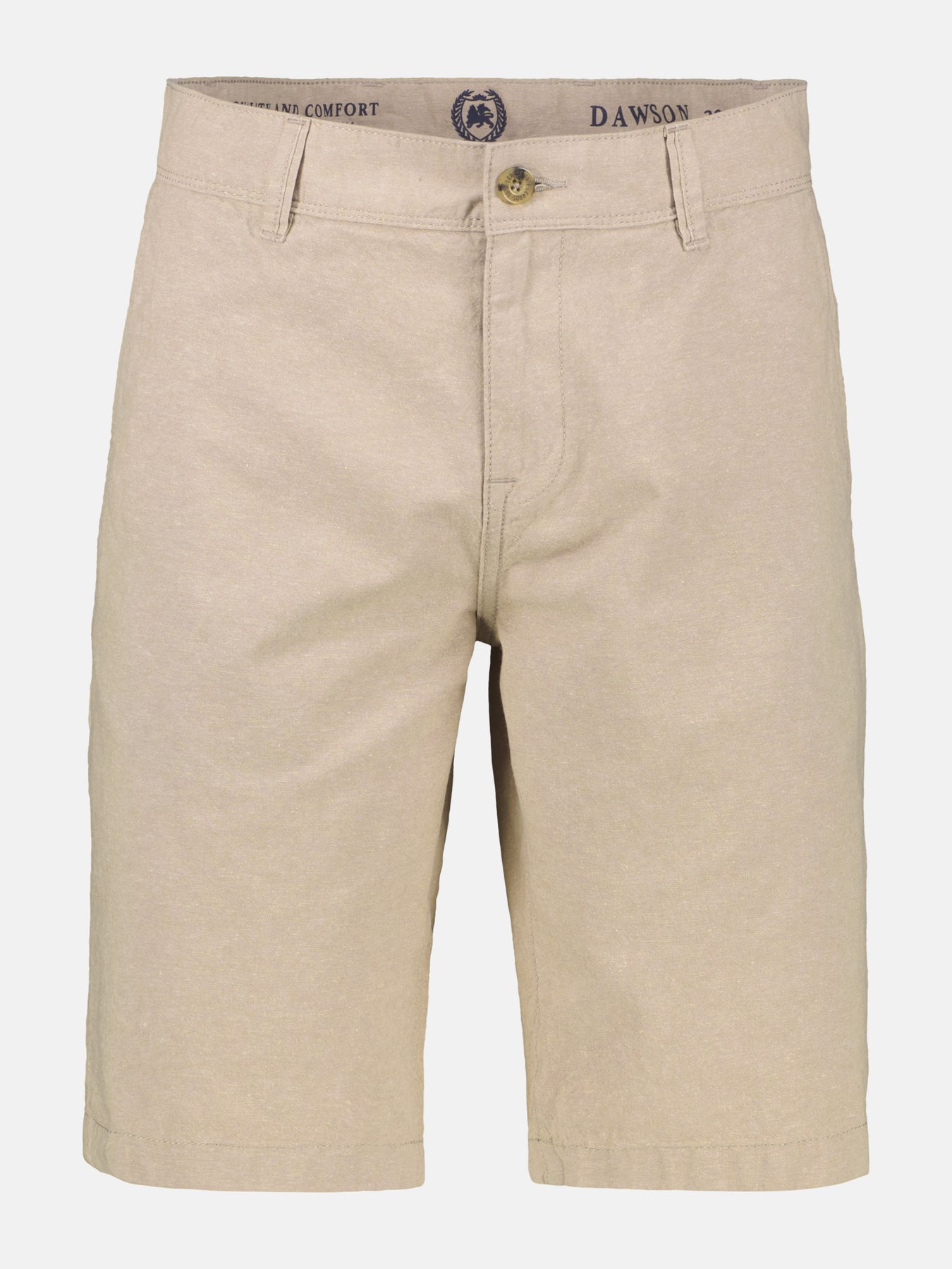 Chino-Bermuda mit Leinenanteil