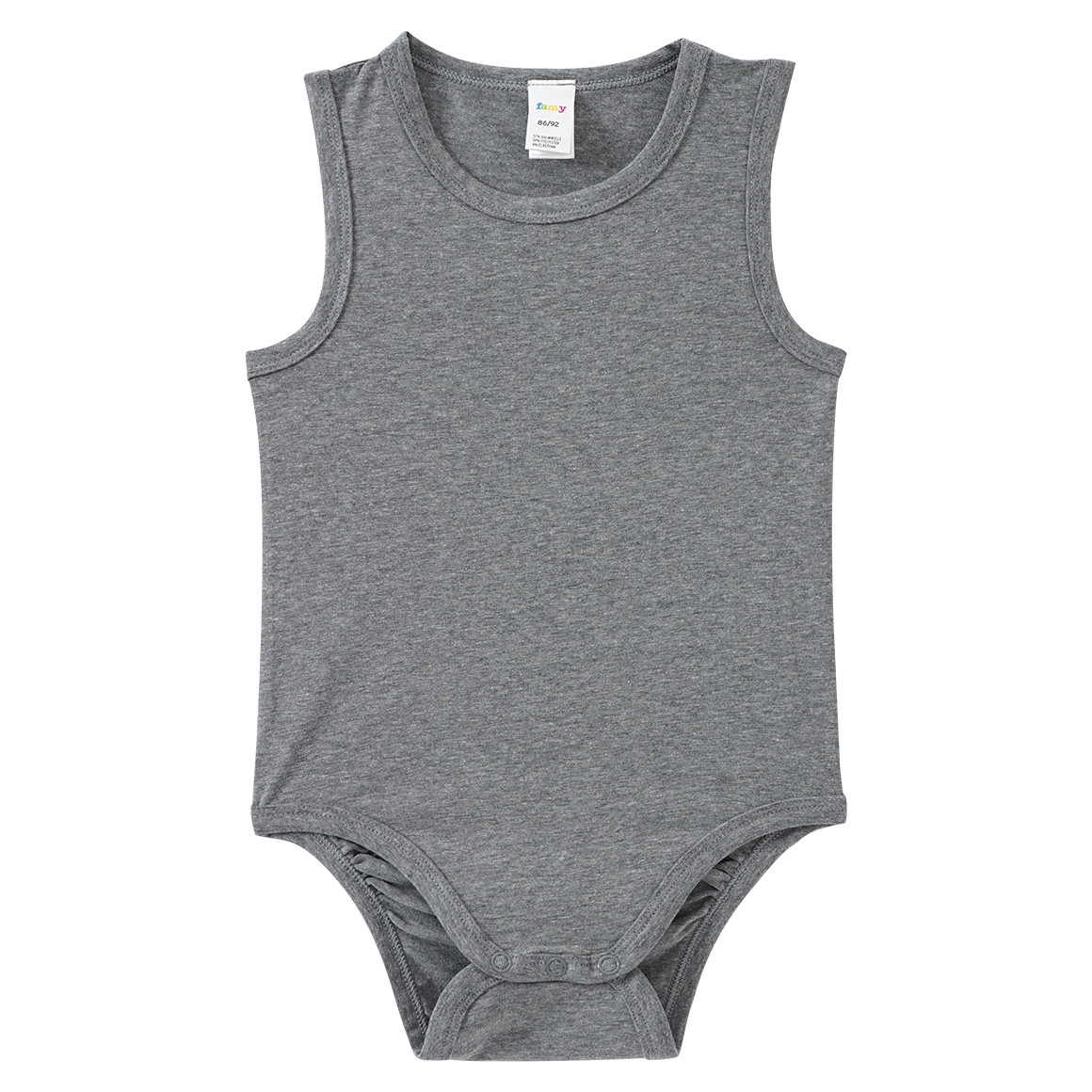 Famy 3 Baby Bodys in verschiedenen Farben grau / weiss