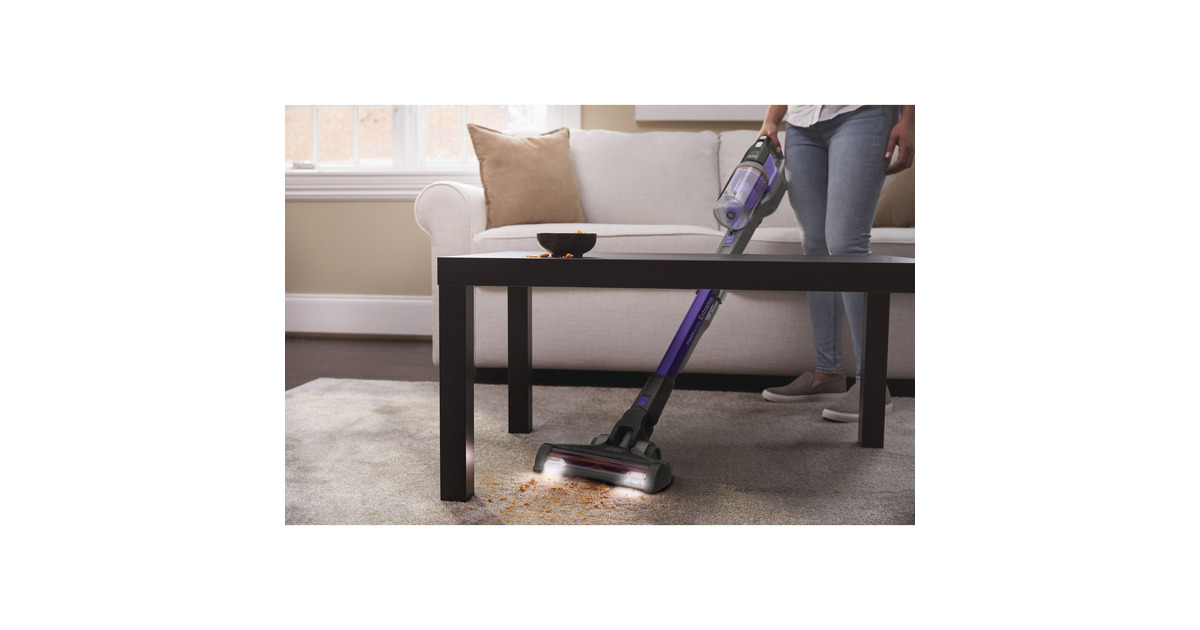 BLACK+DECKER18V 4IN1 PowerSeries Extreme PET steelstofzuiger + 12V PET Kruimeldief met dierenborstel Bundel  (Grijs/paars)