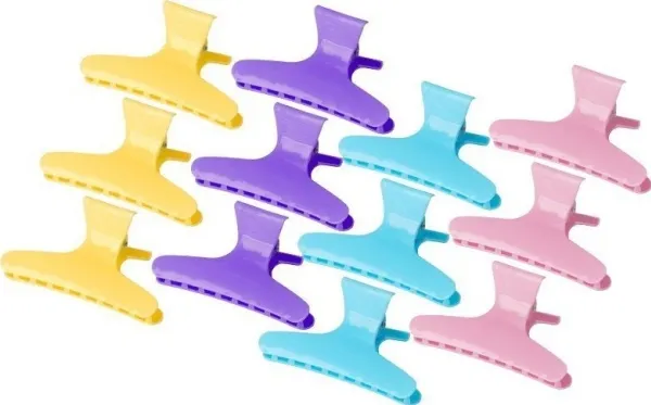 Activeshop Hair crab hårspænder E-47 12 stk, 8,2 cm mix farve