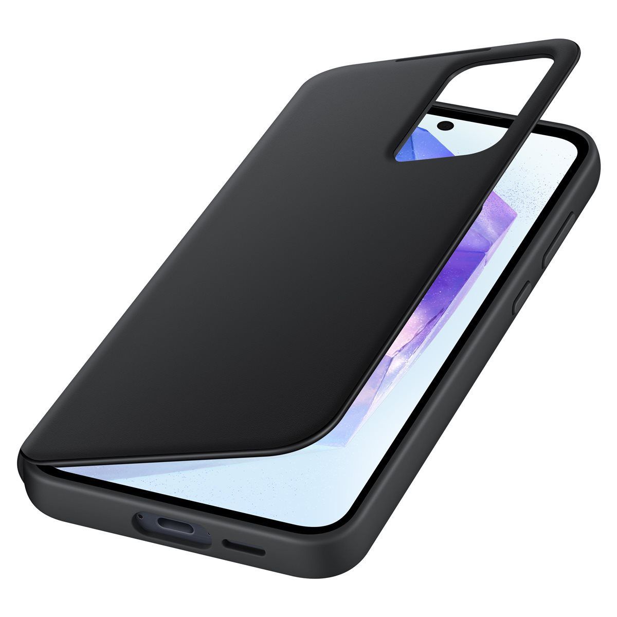Galaxy A55 Smart View Book Cover Flipcase Hülle (EF-ZA556CBEGWW) - Black (Schwarz)