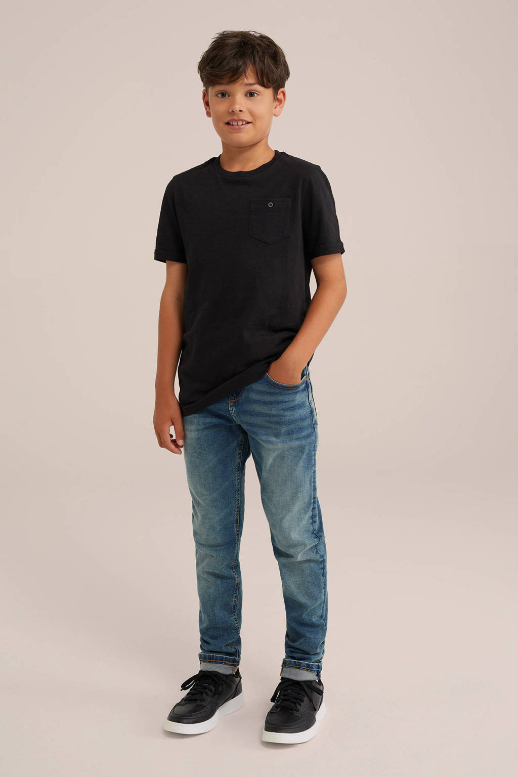 WE Fashion tapered fit jeans bright blue denim