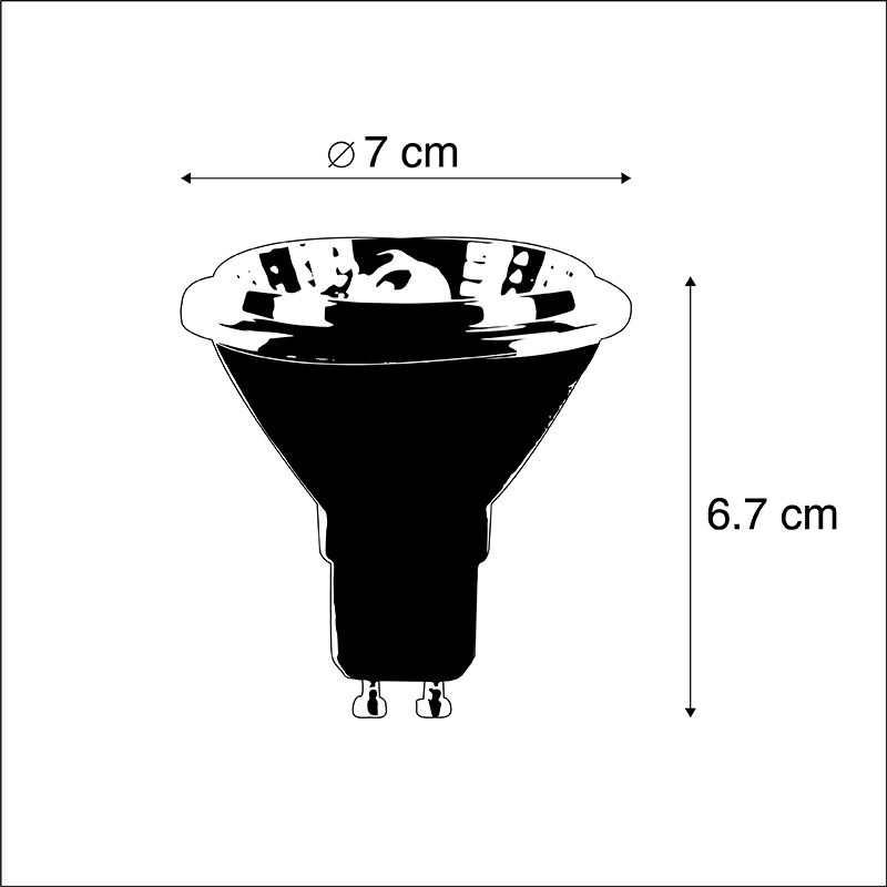 GU10 dim to warm LED lamp AR70 6W 320 lm 2000K-3000K