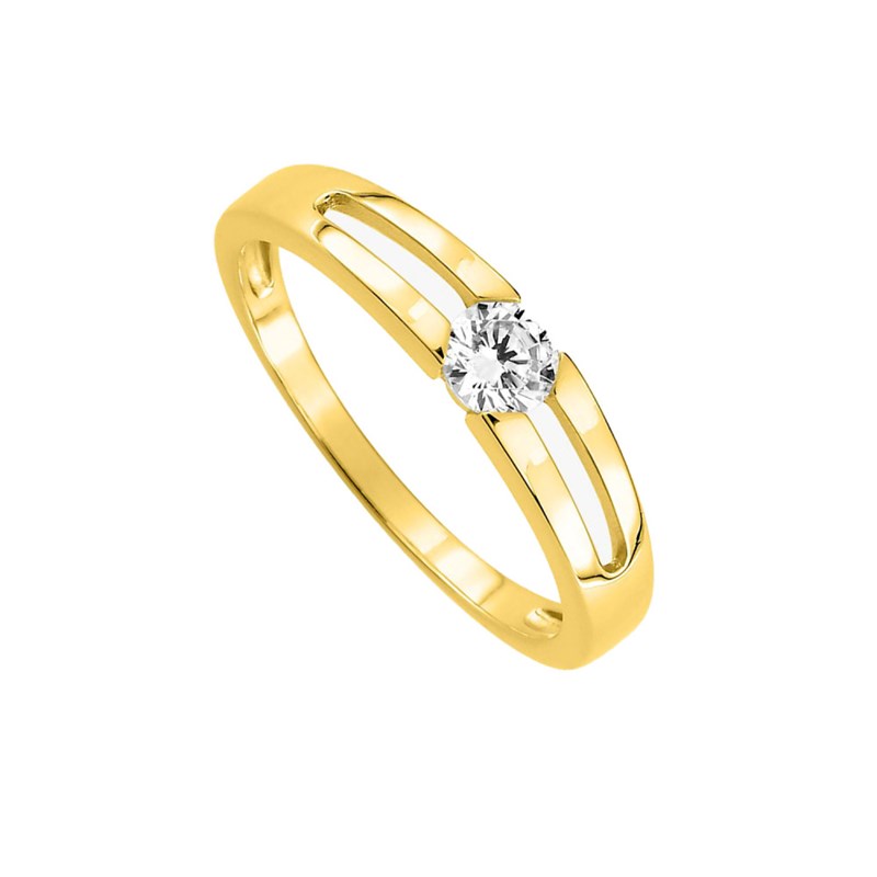 Bague Femme - Oxyde de zirconium - Or 9 Carats