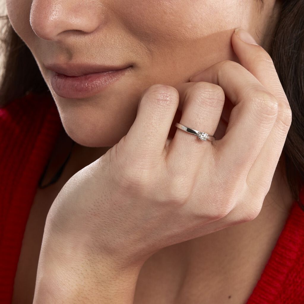Bague Solitaire Celina Or Blanc Diamant