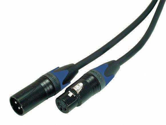 Contrik XLR-Kabel XLRm-XLRf 6 m, Schwarz Mikrofon-/Linekabel, XLR 3 Pole, male auf XLR 3 Pole, female