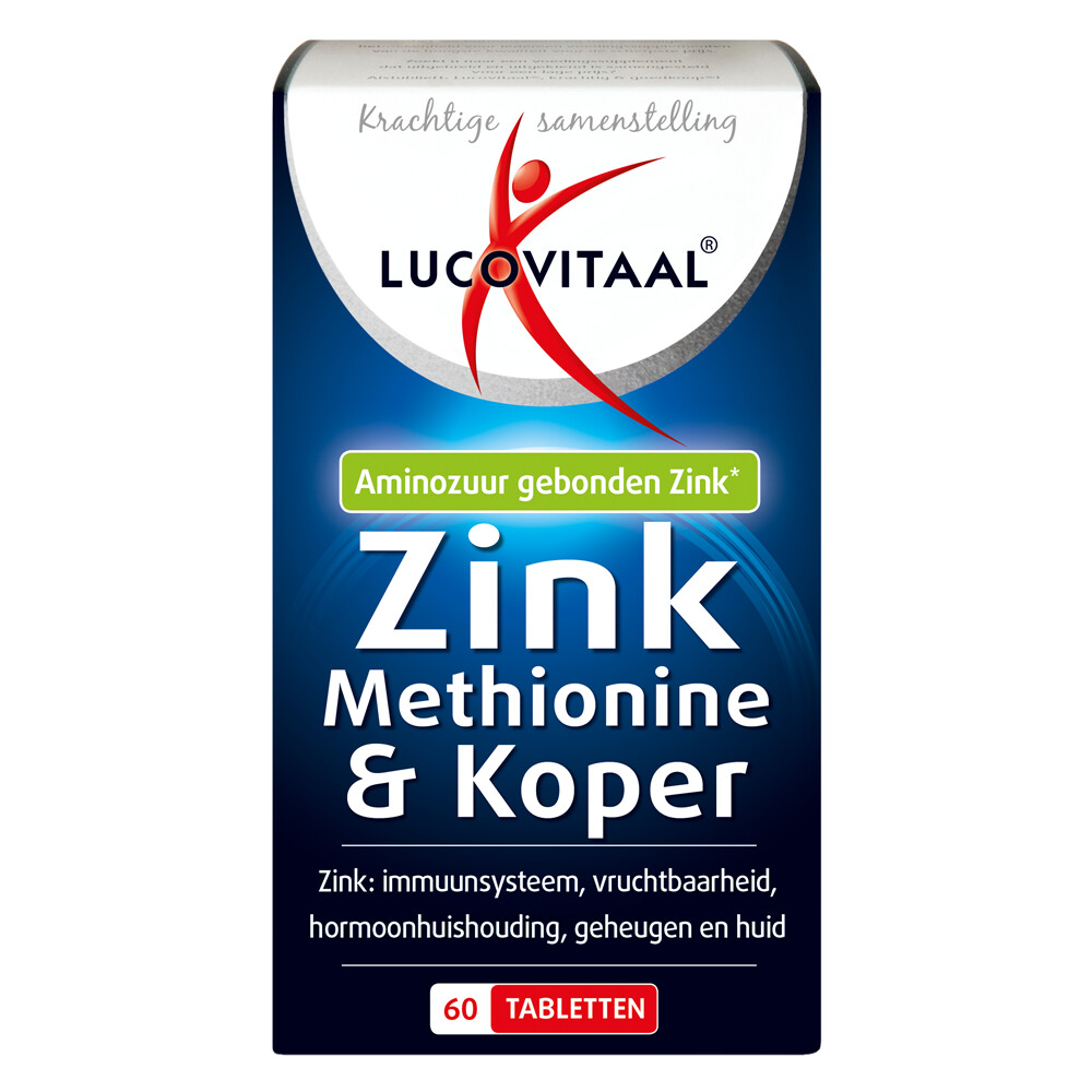 Lucovitaal Zink Methionine & Koper60 tabletten